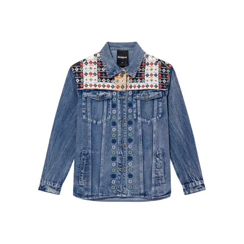 Desigual Denim Jackets Women's Medium Blue Denim-0
