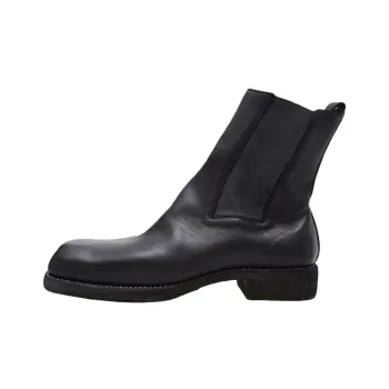 GUIDI Short Chelsea Boots Men's Black