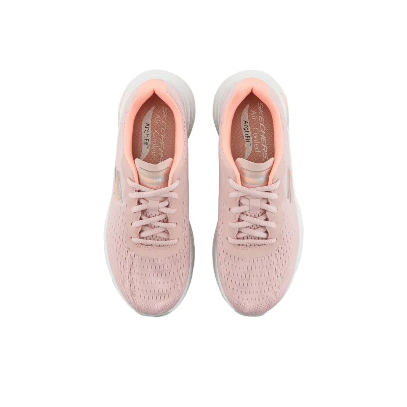 Skechers ArchFit Low Top Casual Shoes Women's Pink-4