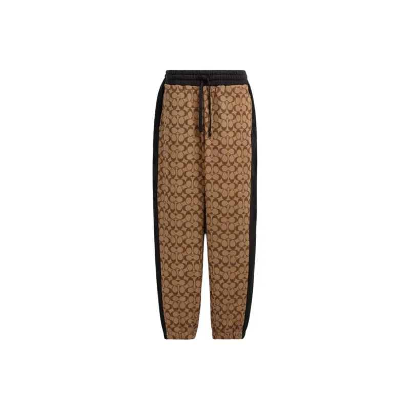 COACH Knitted Sweatpants Men's Khaki-0