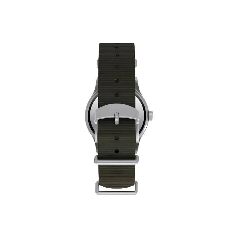 TIMEX Wrist Watch Manual Mechanical Movement Recycled Material Strap 36mm Black Dial Unisex-3