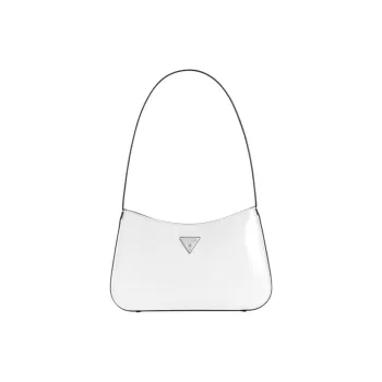 GUESS Artificial Leather Shoulder Bag Medium Size Women's White