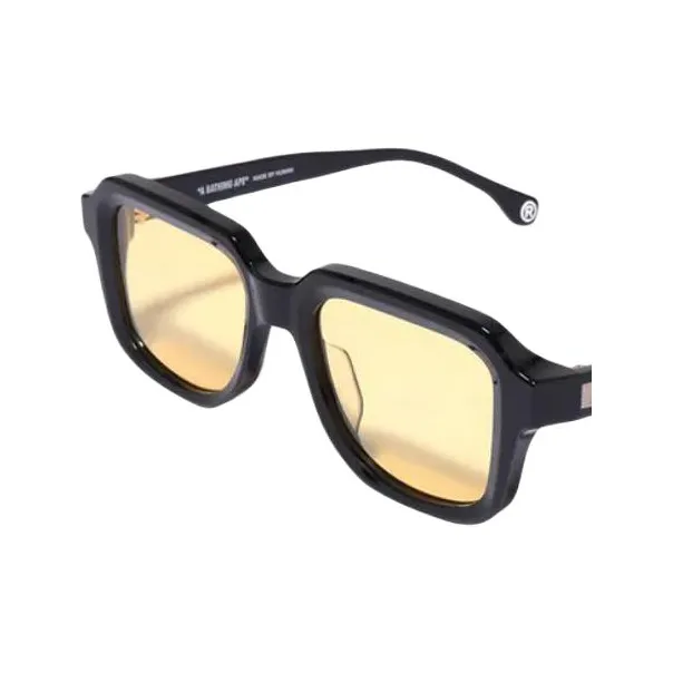A BATHING APE Square Sunglasses Unisex Black-1