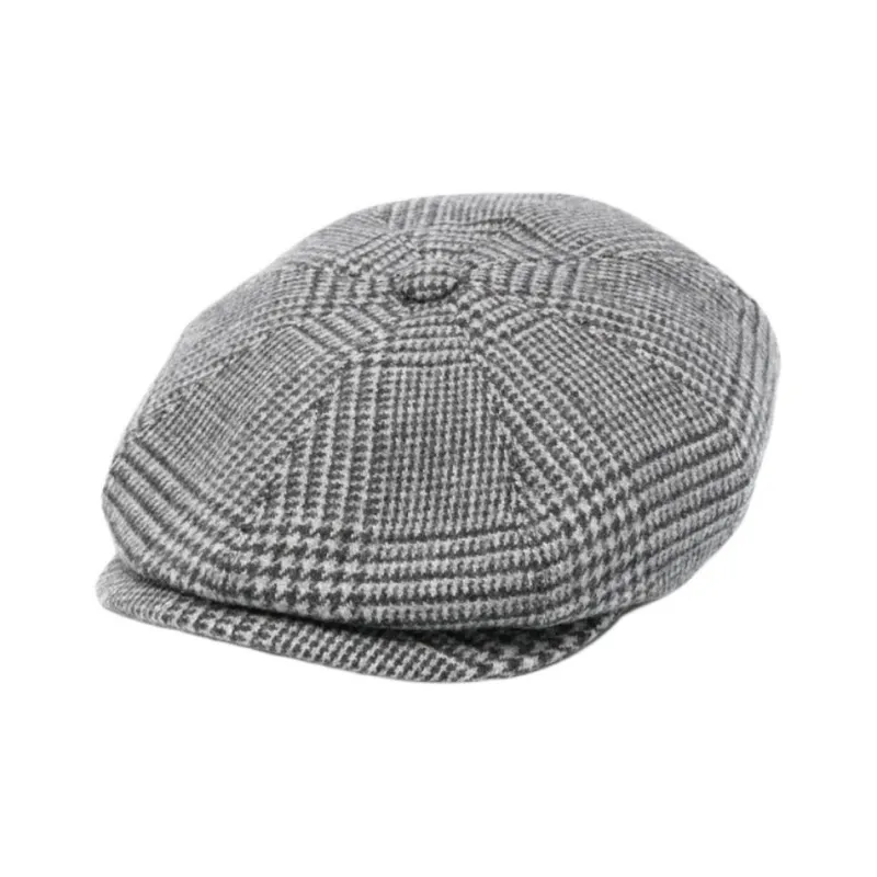 Tagliatore Checked Baker Boy Hat-0