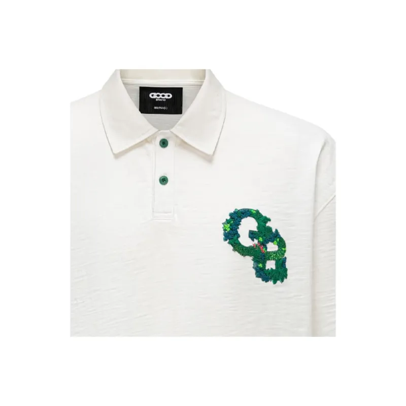 GOODBRAND Polo Shirt Unisex White-3