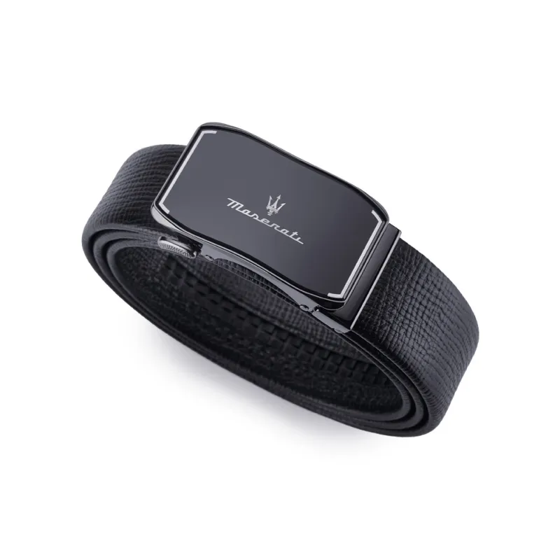Maserati Top Grain Cow Leather Belts Men's 3.5cm-1