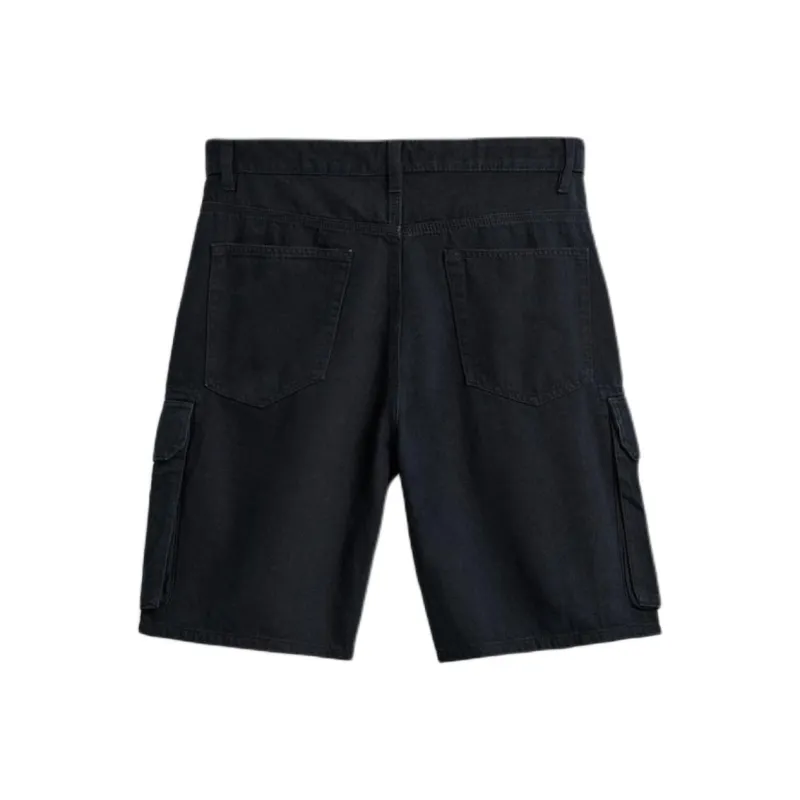 ZARA Cargo Shorts Men Deep Sea Blue-1