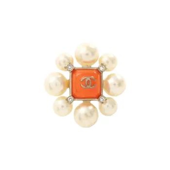 CHANEL Gold Plated, Artificial Pearl, Rhinestone Rings Women's Gold