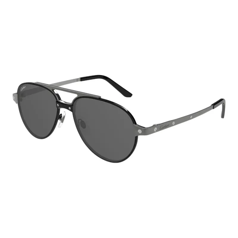 CARTIER Metal Aviator Sunglasses Men's Black-0