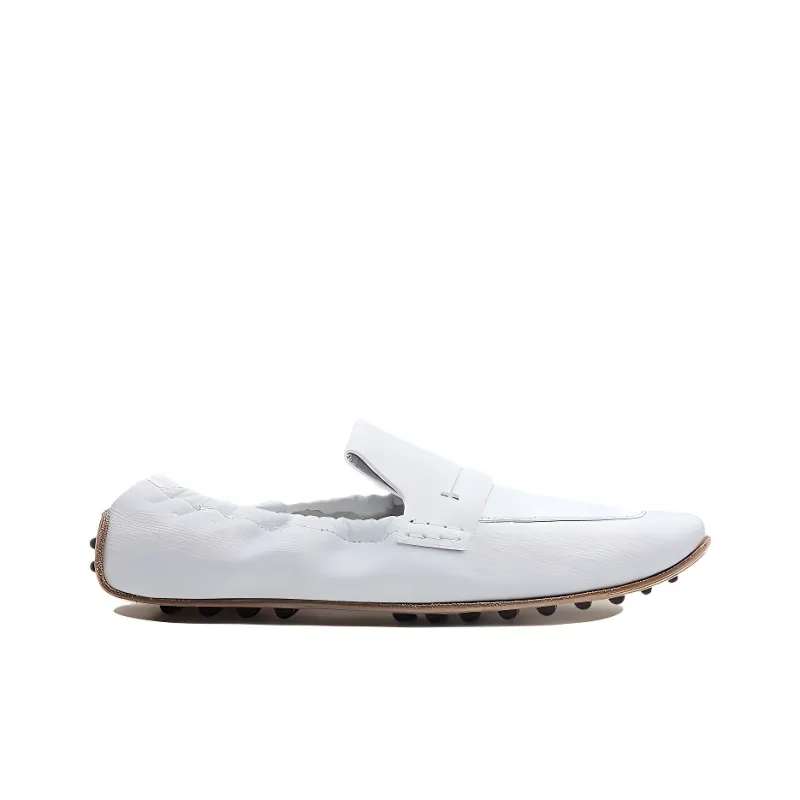 HERMES Echo Casual Single Shoes Women's White-1