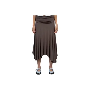 Gimaguas Casual Long Skirt Women's Gray Brown
