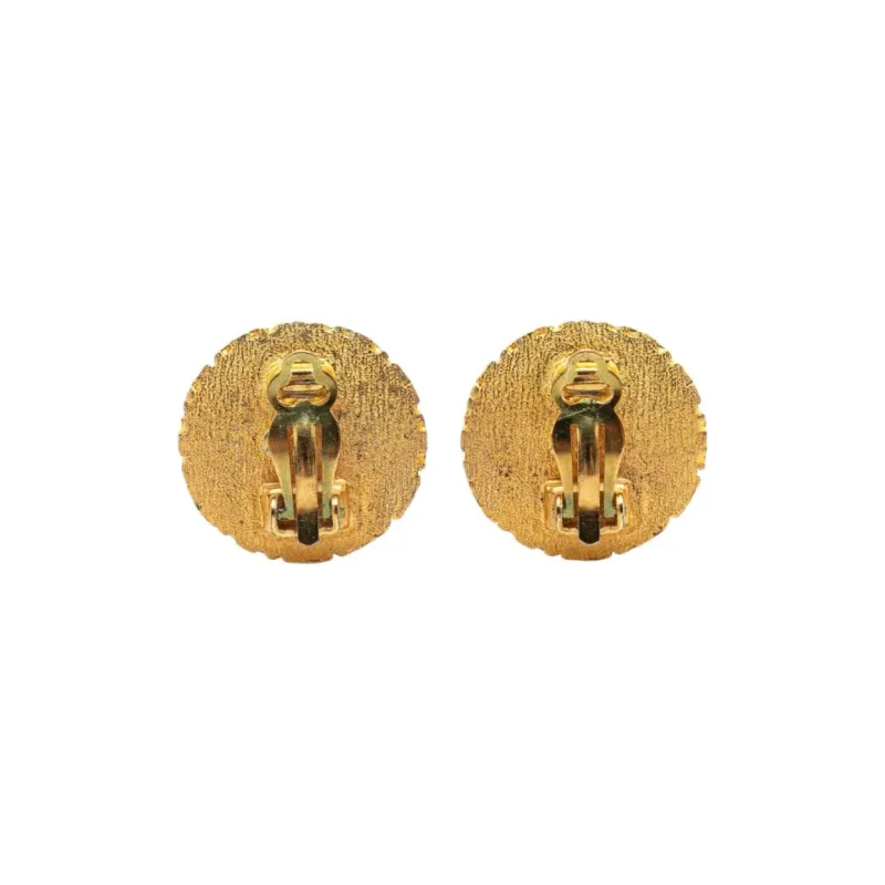 CHANEL Gold Plated Earrings Women's Gold-2