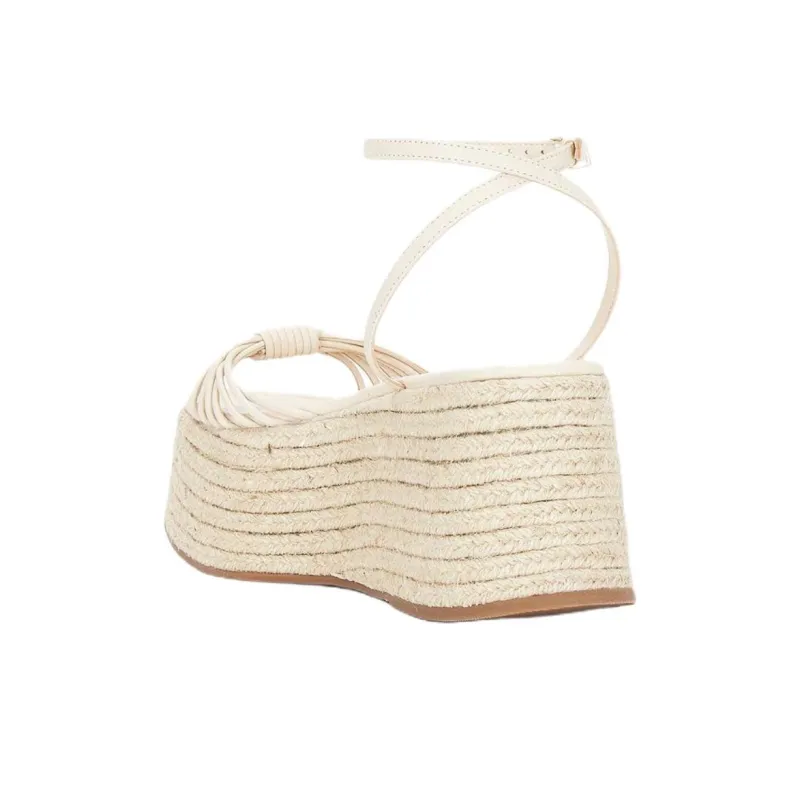 Schutz Livia One Strap Sandals 7.5cm Women's White-3