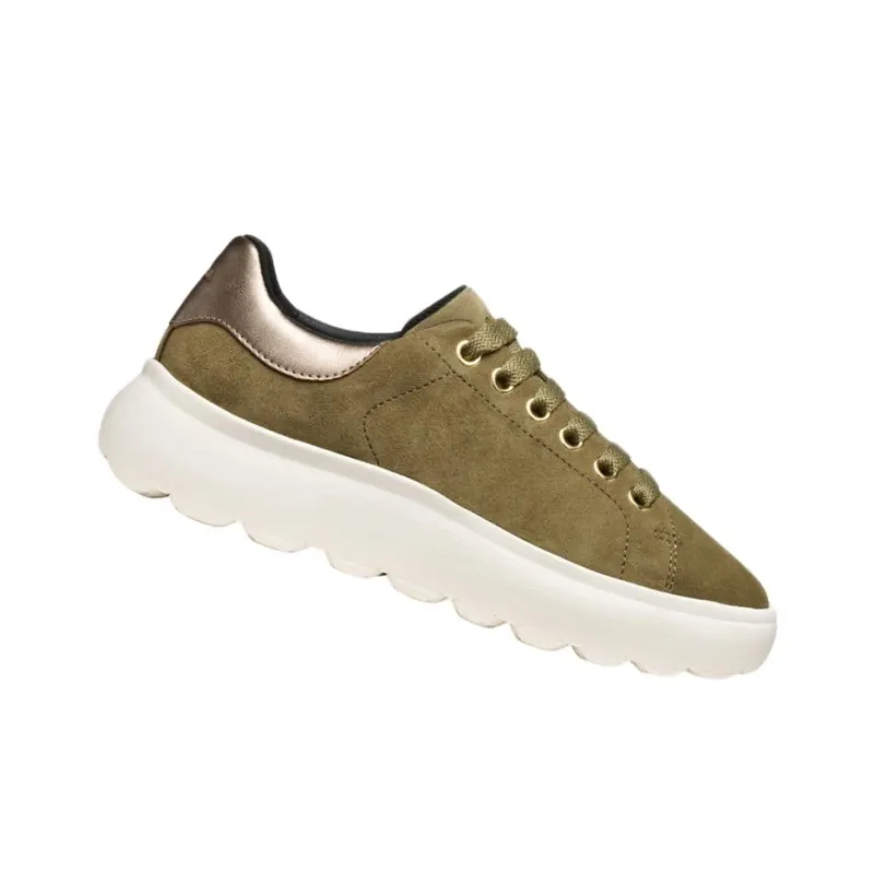 GEOX Spherica Ec4.1 Low Top Casual Shoes Women's Green-3