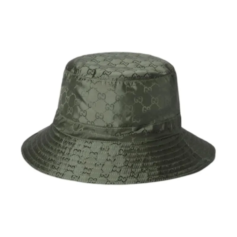 GUCCI Nylon Bucket Hats Women's Green-3