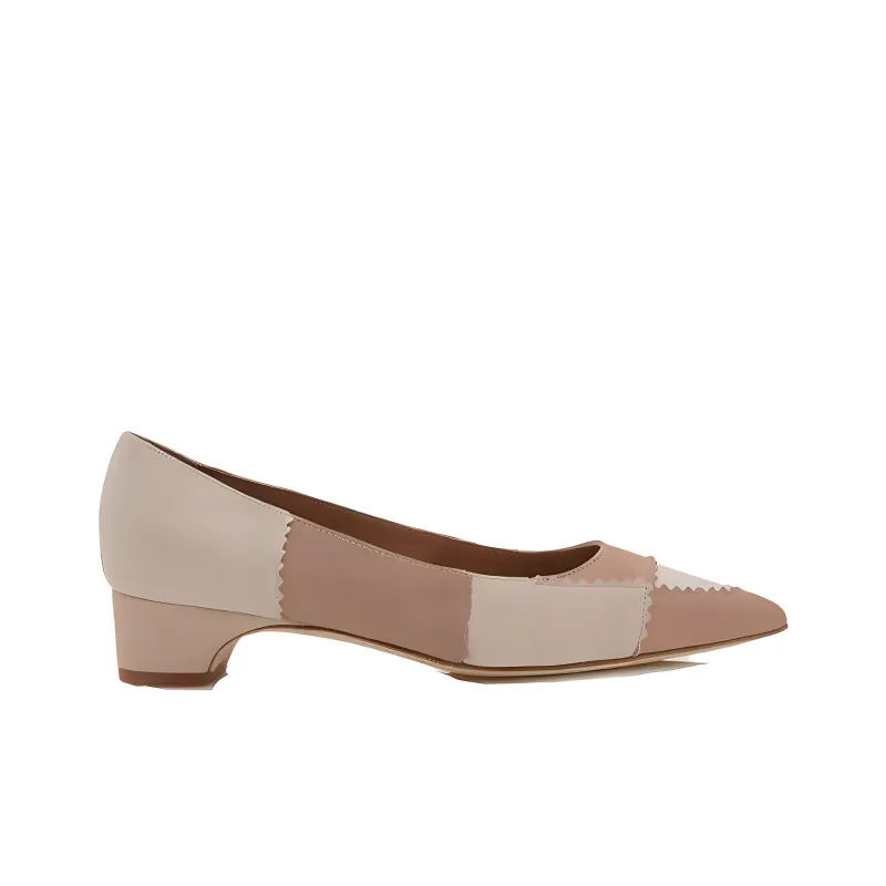 MANOLO BLAHNIK Malango Wedge Heel Women's Casual Shoes 3cm Women's White Pink-1