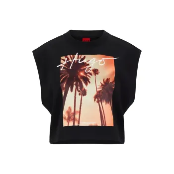 HUGO BOSS Crop Tops Women's Black