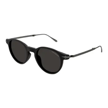 MONTBLANC Injection Molded Round Sunglasses Unisex Black
