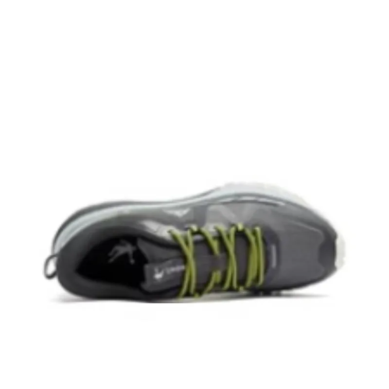 QIAODAN Anti Slip Wear Resistant Low Top Trail Running Shoes Men's Gray Blue-3