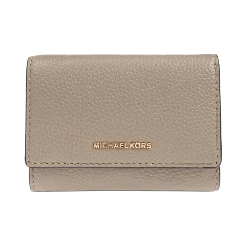 MICHAEL KORS Calfskin Wallet Trumpets Women's Light Gray-0