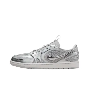 Jordan Air Jordan 1 Abrasion Resistant Low Top Vintage Basketball Shoes Women's Silver Gray