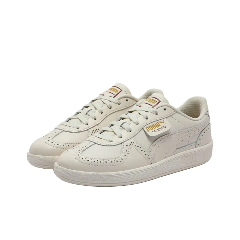 PUMA Palermo Abrasion Resistant Low Top Skateboard Shoes Women's Beige-1