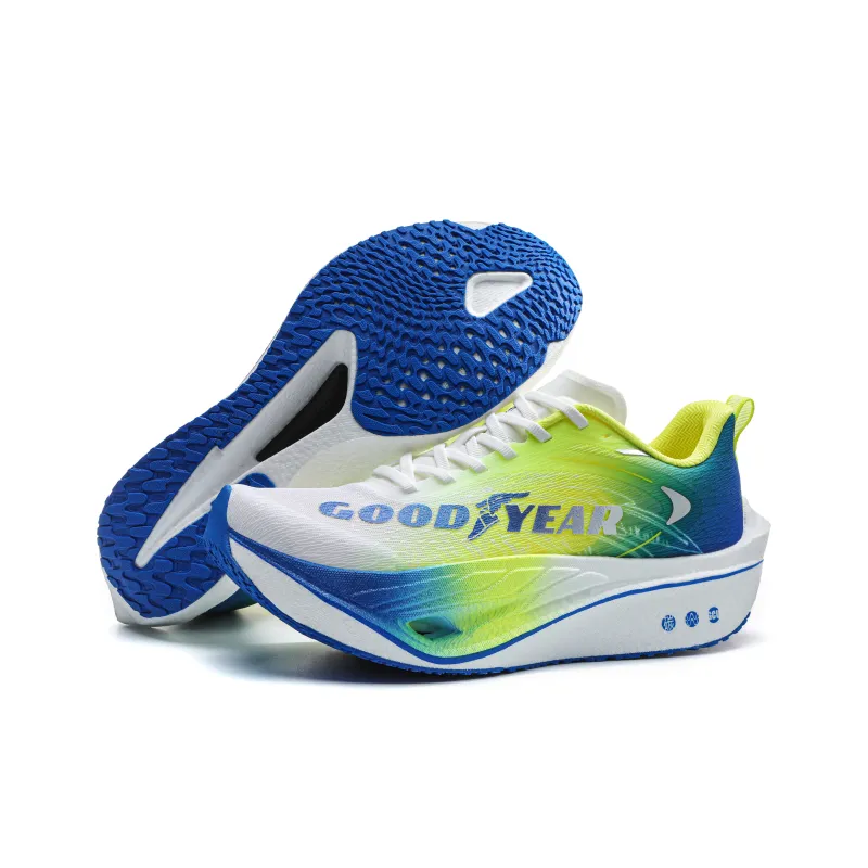 GOOD YEAR Running Shoes Unisex Low Top White, Lime-8