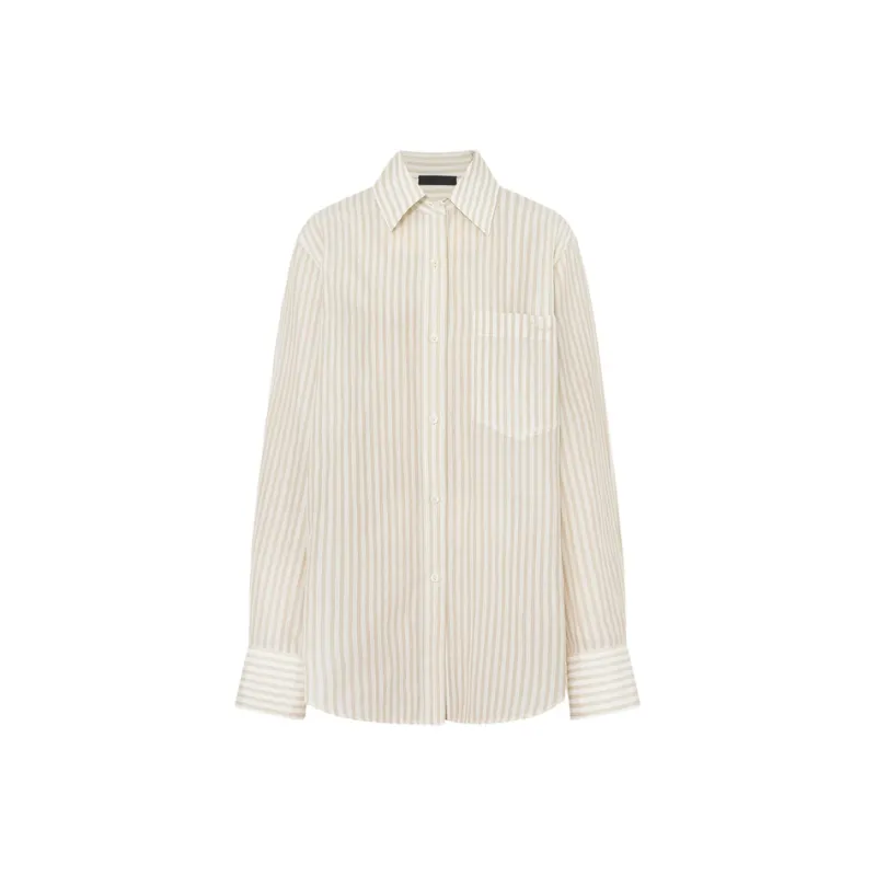 MO&CO Shirts Women's Sand White Stripes-0