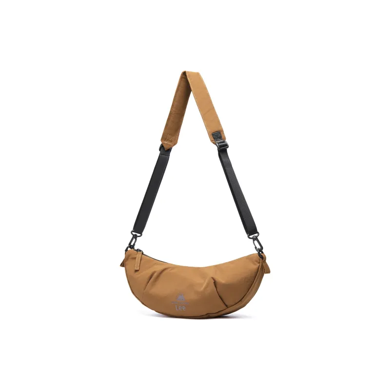 Lee Fabric Shoulder Bag, Crossbody Bag Wood Leaf Brown/Cloud Gray/Light Gray Purple-3