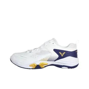 VICTOR Shock Absorbers With Slip Resistant Features Low Top Badminton Shoes Unisex White Blue