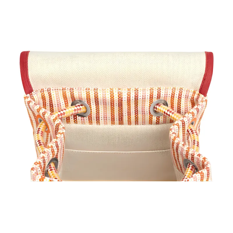 HERMES 100% Cotton Backpack Regular Unisex Orange-3