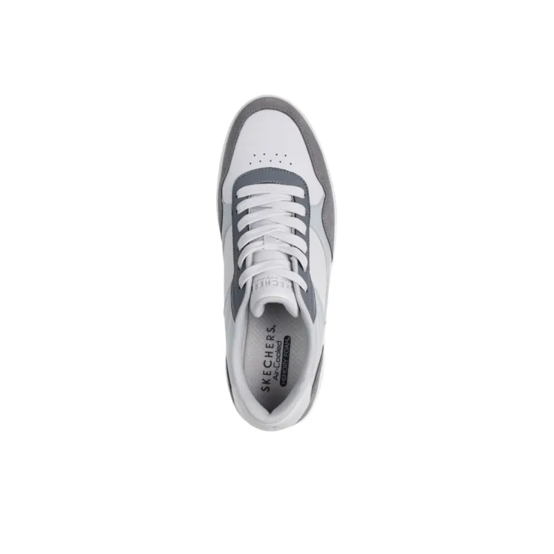 Skechers Uno Abrasion Resistant Low Top Skateboard Shoes Men's White Gray-3