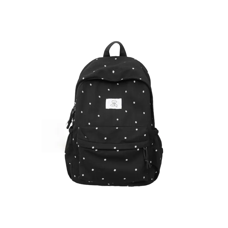 Vack Nylon Backpack Unisex White/Black-5