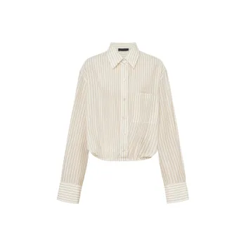 MO&CO Shirts Women's Sand White Stripes