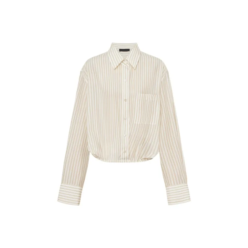 MO&CO Shirts Women's Sand White Stripes-0