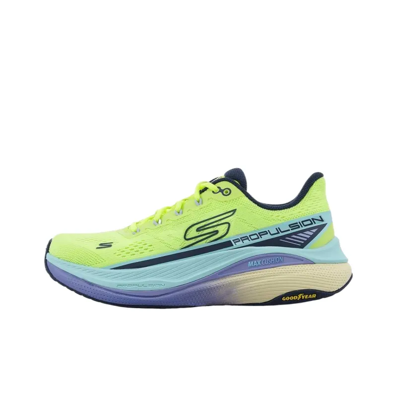 Skechers Max Cushioning Propulsion Low Top Running Shoes Women's Neon Green-0