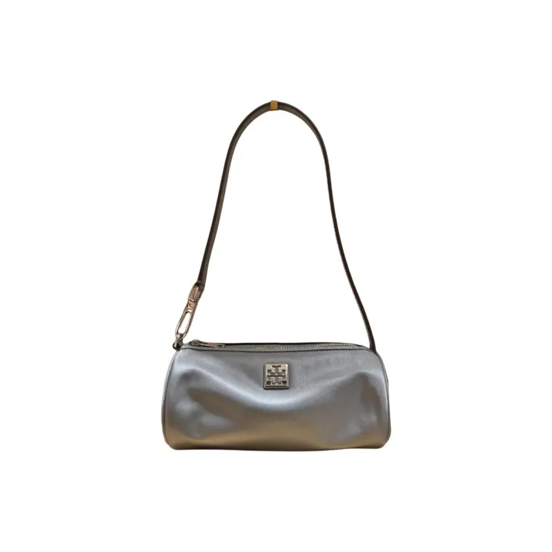 TORY BURCH VIRGINIA Recycled Polyamide Cylinder Bag, Shoulder Bag Trumpets Women's Shale Gray Color-0