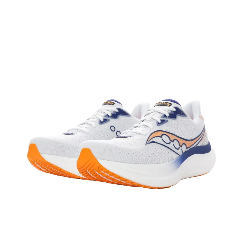 Saucony Triumph 23 Anti Slip Wear Resistant Low Top Running Shoes Men's White-2