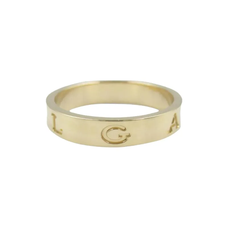 BVLGARI Pre Owned 2010s 18K Yellow Gold B zero1 Essential Band Ring-0