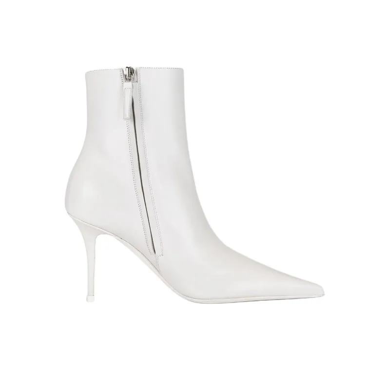 AMINA MUADDI Barbara Ankle Boots 9cm Women's White-1