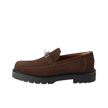 HERMES Icone Loafers Men's Brown