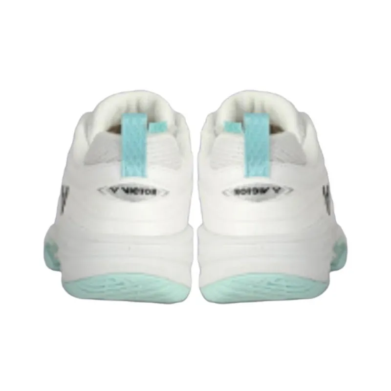 VICTOR Shock Absorbers With Abrasion Resistant And Slip Resistant Properties Low Top Badminton Shoes Unisex White Green-3