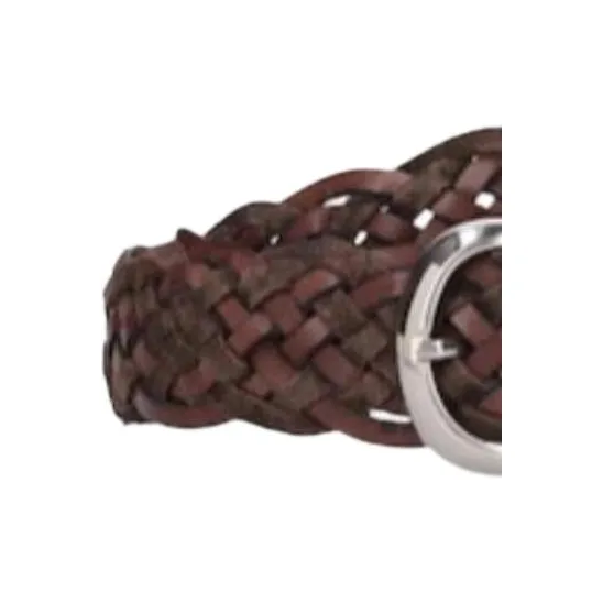 Brunello Cucinelli Leather, Metal Belt Unisex Red -2