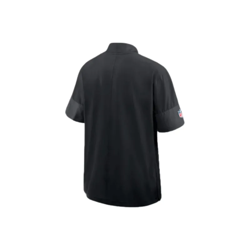 Nike San Francisco 49ers Sideline Coach Men's Nike Nfl 1/2 Zip Short Sleeve Hooded Jacket-1
