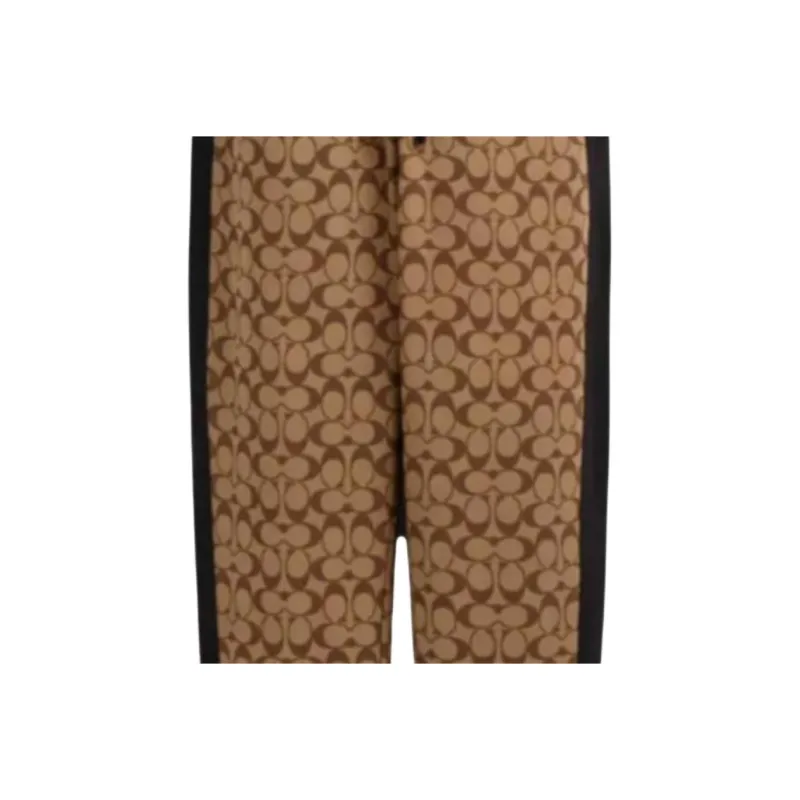 COACH Knitted Sweatpants Men's Khaki-3