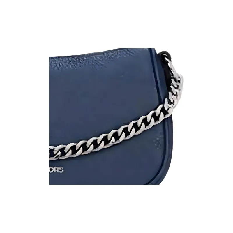 MICHAEL KORS Carmela Cow Leather Shoulder Bag, Crossbody Bag, Handbag Small Size Women's Navy Blue-1