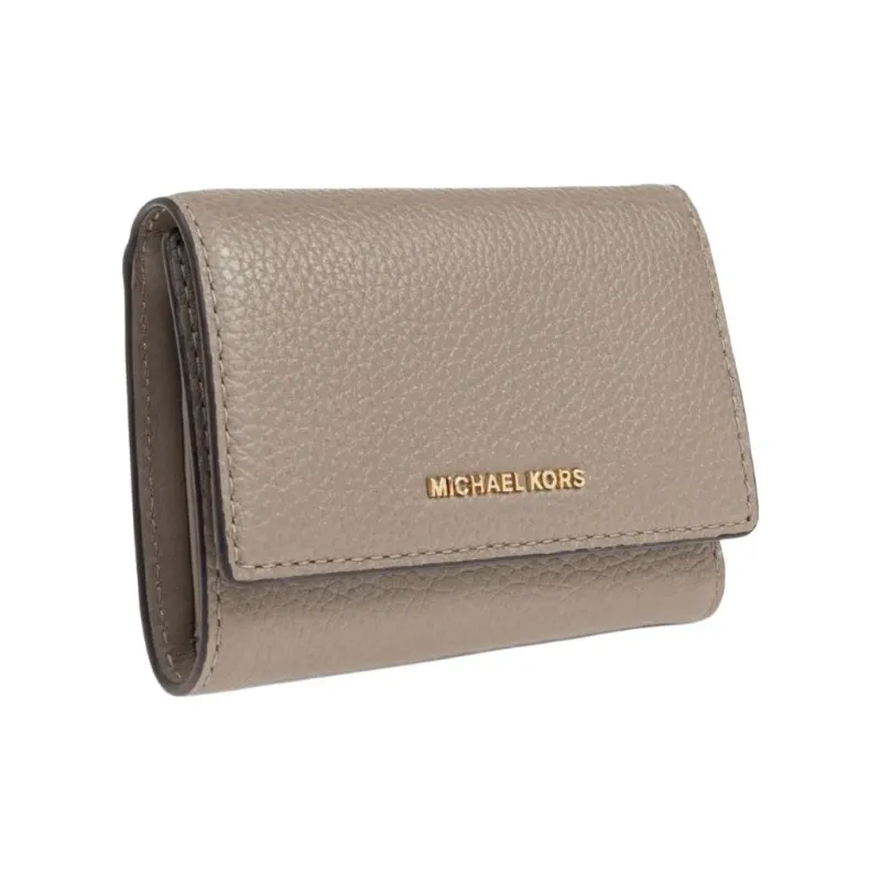 MICHAEL KORS Calfskin Wallet Trumpets Women's Light Gray-1