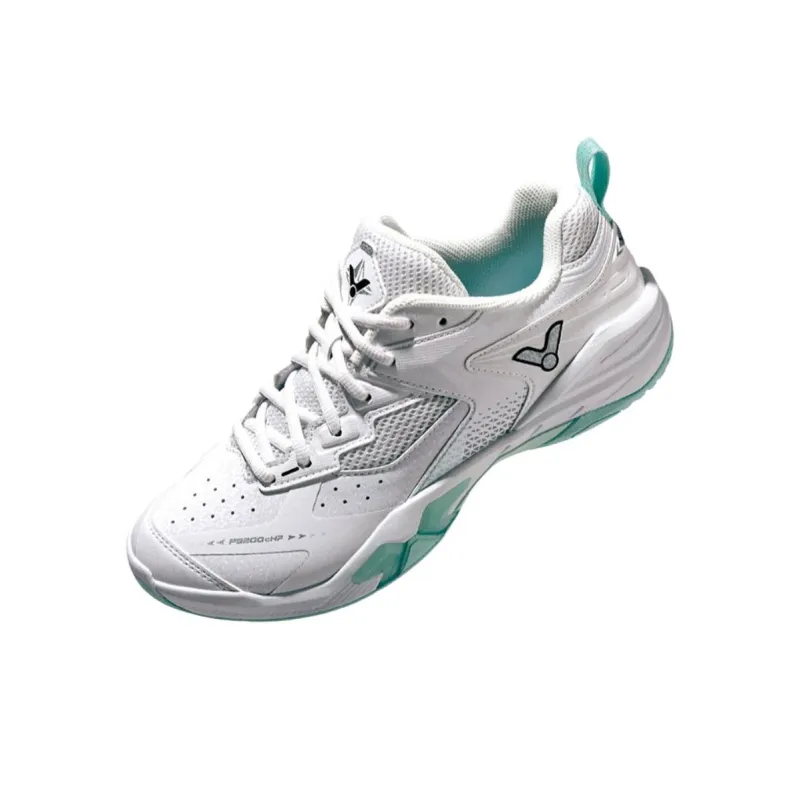 VICTOR Shock Absorbers With Abrasion Resistant And Slip Resistant Properties Low Top Badminton Shoes Unisex White Green-2