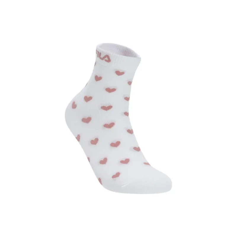 FILA Lifestyle Mid Rise Socks Women's Standard White-1