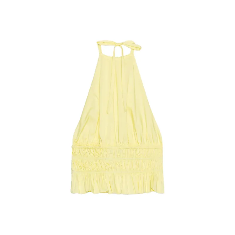 ZARA Tank Tops Women's Yellow-1